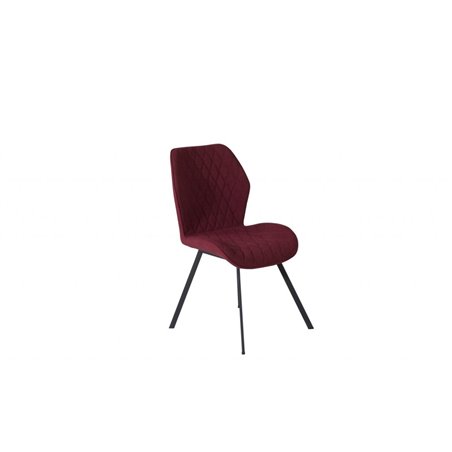 Gemma Dining Chair - Black Legs - Red Fabric