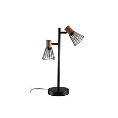 Bordslampa Atticus 24x15x46cm - Svart / Natur/Trä