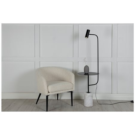 Golvlampa Vega 400x1460cm - Svart / Ljus Marmor