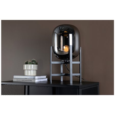 Altair Table Lamp metal black, glass amber D260H450