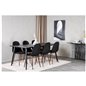 Dipp Dining Table - 180*90cm - Black Veneer / all black legs