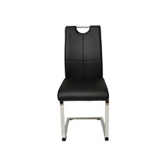 Ruokapöydän tuoli Opal 4-Pack - musta / Krom - keinonahka