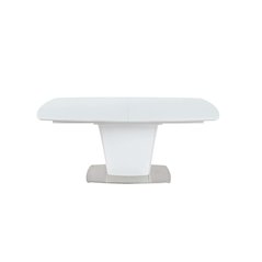 Matbord Förlängningsbart Ice 160/210x95 cm - Vit - Glas/MDF/Stål