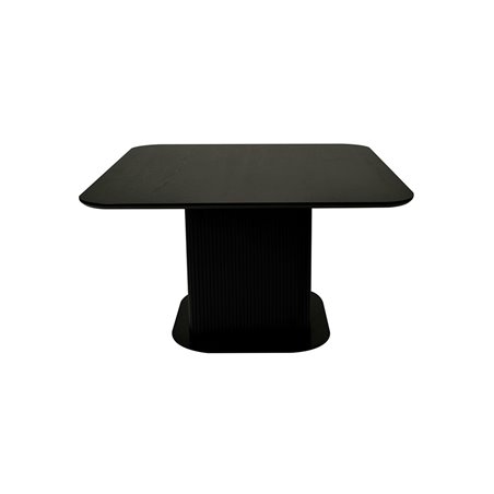 Spisebord Stavern 130x130cm - Sort - Træ / Ask finer