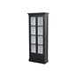 Vitrineskab Bristol 172x71x31cm - Antik sort - Træ / Glas