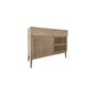 Vitrineskab Gradino 100x40x120cm - Naturlig - Askefiner / Træ / Eg