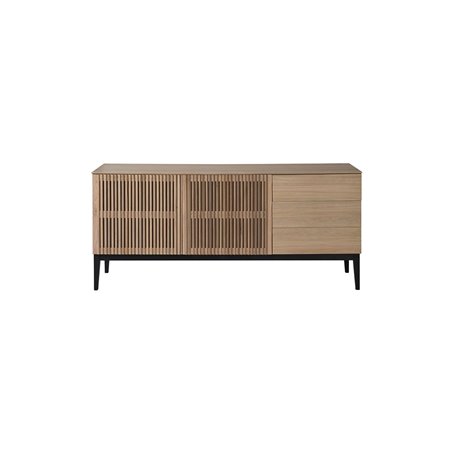 Skänk/Sideboard Gradino 180x45x80cm - Natur/Svart - Ask/Trä/ek