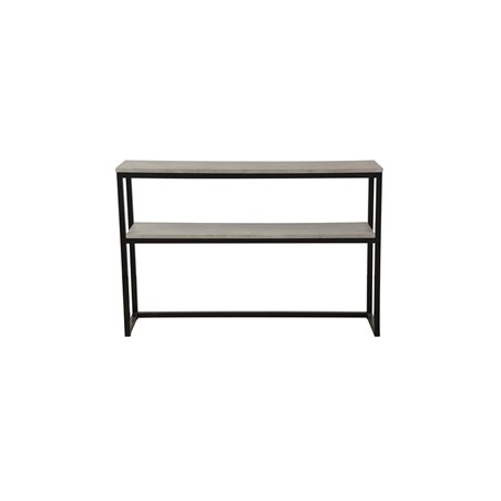 Reliefpöytä / Konsolipöytä 120x30x79cm - Harmaa / Betoni-Look / Musta - Metalli / Laminaatti