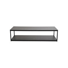 Sohvapöytä Elder 160x60cm - Musta - Tuhka / Puu / Metalli
