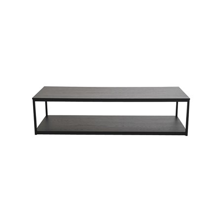 Sohvapöytä Elder 160x60cm - Musta - Tuhka / Puu / Metalli