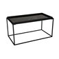 Soffbord Grace 80x42cm - Svart - Marmorlaminerat Glas/Metall