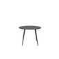 Plaza Round Table 100 cm - Black Top - Walnut legs