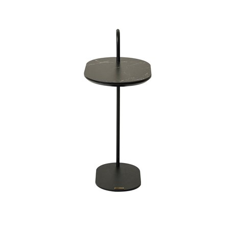 Sivupöytä Levang - 40x28x62cm - Musta / Marble-Look / Musta - Keraaminen / Metalli