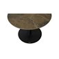 Sidebord Levang - ø60x45cm - Brun / Marmor-Look / Sort - Keramik / Metal
