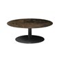 Soffbord Levang - ø100x38cm - Brun/Marmor-Look/Svart - Keramik/Metall