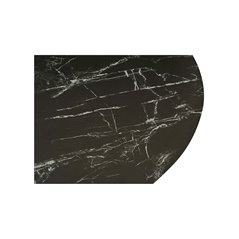 Soffbord Levang - ø100x38cm - Svart/Marmor-Look/Svart - Keramik/Metall