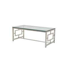 Soffbord Patricia - 60x45x120 - Transparent/Krom - Glas/Metall