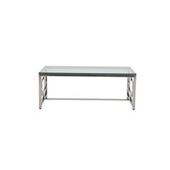 Soffbord Patricia - 60x45x120 - Transparent/Krom - Glas/Metall