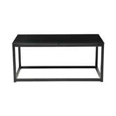 Soffbord Pierre - 94x47x42cm - Svart - Glas/Metall