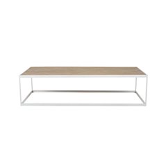 Sofabord / Kit bord / 3-sæt Risör - 160x60x40cm - Natur / Hvid - Træ / Genbrugsgran / Metal