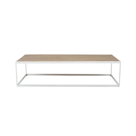 Sofabord / Kit bord / 3-sæt Risör - 160x60x40cm - Natur / Hvid - Træ / Genbrugsgran / Metal