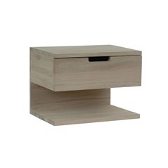 Sängbord/Hylla För Montering på Vägg - Frikk - 40x30x30cm - Natur - Vitoljad Ek/MDF
