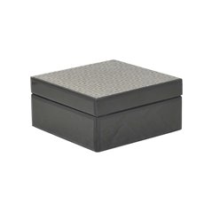 Förvaringslåda/Förvaringsbox Lydia 4-Pack - 21x21x11cm - Guld/Svart - Glas