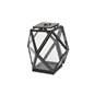 Ljuslykta Diamant - 31x31x48cm - Antiksvart/Transparent/Mässing - Glas/Metall