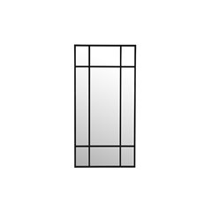 Spegel Manhattan Stående - Handtillverkad - 100x200cm - Antiksvart - Metall/Glas