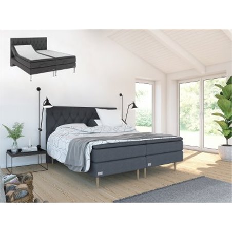 Mannermainen sänky Kinnabädden Korkeussäädettävä 120x200 cm + Sänkypaketti sängynpäädyllä