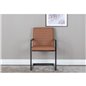 Art Dining chair w. armrest. Brown / Black