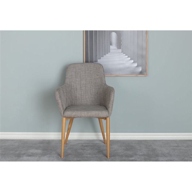 Comfort - Dining chair - Oak/Light grey