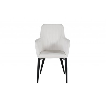 Comfort Dining Chair - Black Legs / Beige Cordutoy