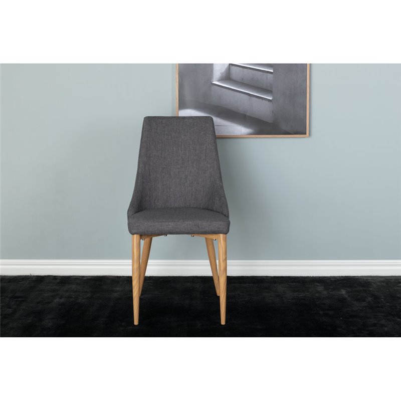 Leone - Dining Chair - Oak/Dark Grey