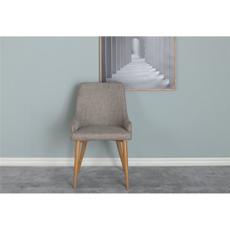 Plaza - Dining Chair - Oak/Light Grey