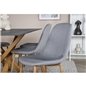 Polar Dining chair Oak legs / Grey Fabric