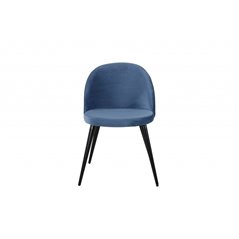 Velvet Dining Chair - Blue / Black