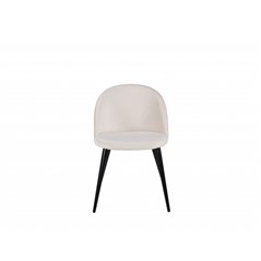 Velvet Dining Chair - Beige / Black