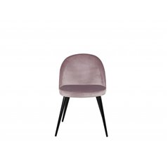 Velvet Dining Chair - Pink / Black