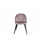 Velvet Dining Chair - Pink / Black