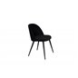 Velvet Dining Chair - Black / Black