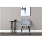 Velvet Dining Chair Corduroy - Light Grey / Black