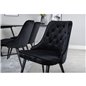 Velvet Deluxe Dining Chair - Black legs/ Black velvet