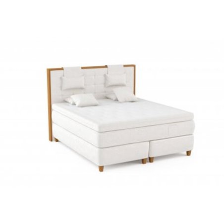 Paris Noir Continental sänky 120x200 cm + Sänkypaketti Aurore Gabriella Modernilla sängynpäädyllä