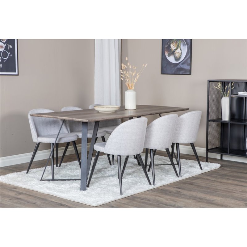 Marina Dining Table - 180*90*H75 - Grey / Black