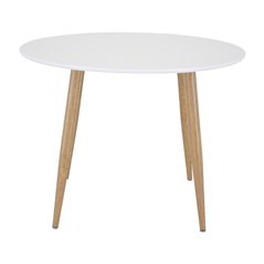 Plaza Round Table 100 cm White / Oak