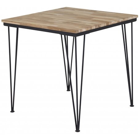 Bali Dining Table- 80*80cm - Teak / Black