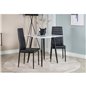 Polar dining table 75*75cm - White / black legs