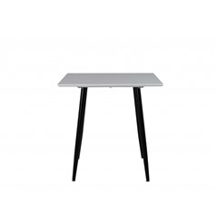 Polar dining table 75*75cm - White / black legs