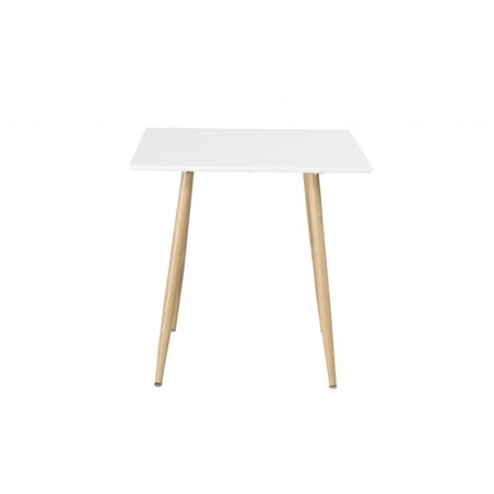 Polar dining table 75*75cm - White /oak-look legs